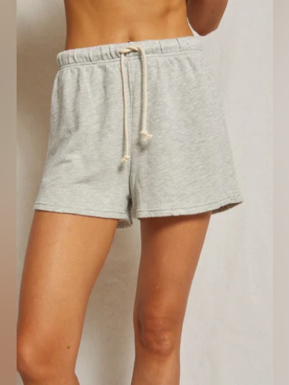 perfectwhitetee Layla Heather Gray french terry sweat short
